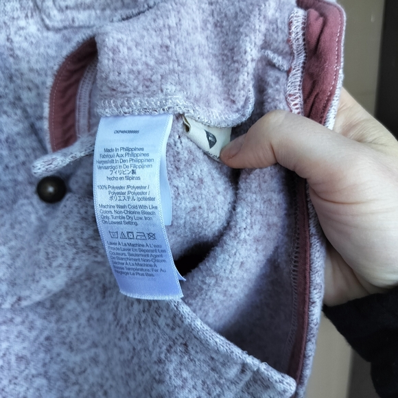 MWL Madewell (Re)sourced Sweater Fleece Shirt Jacket Heather Pale Thistle Brown - Picture 6 of 10